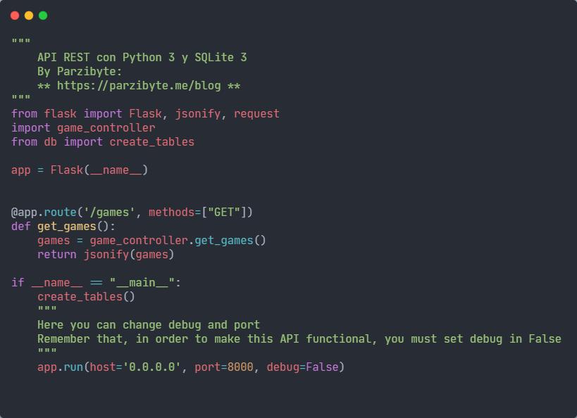 API with Flask & Python