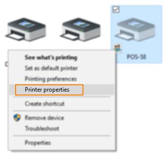Printer properties