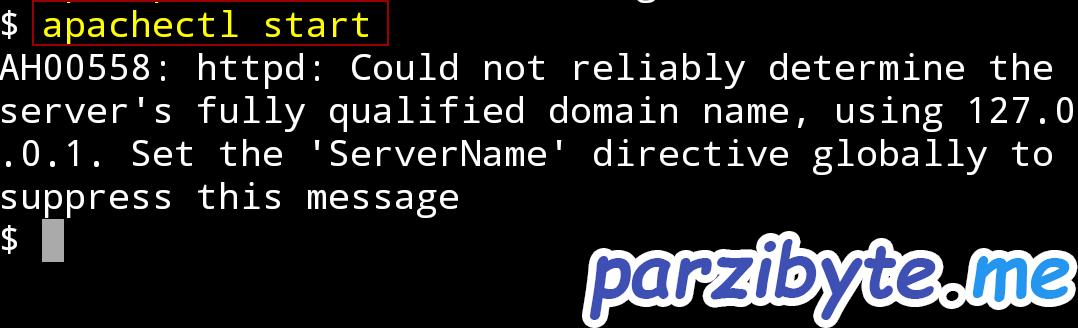 Start Apache server on Android