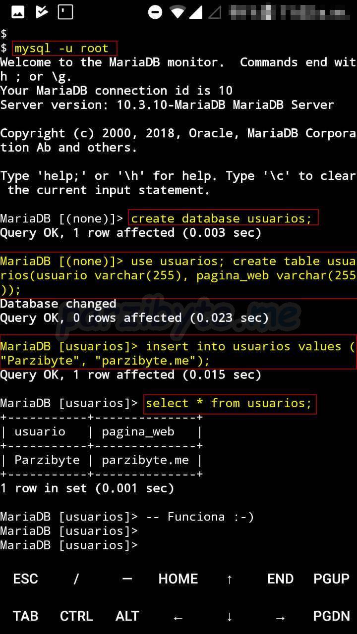 5 - Insert some data and test mysql database