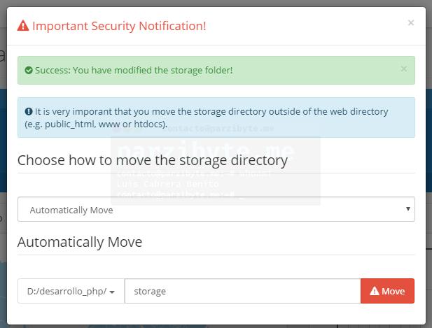 5.3 - Storage dir moved successfully