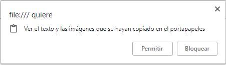 Solicitud de permiso para acceder al portapapeles con JavaScript