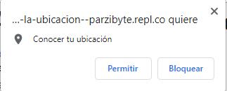 Permiso de acceso a la ubicación con JavaScript