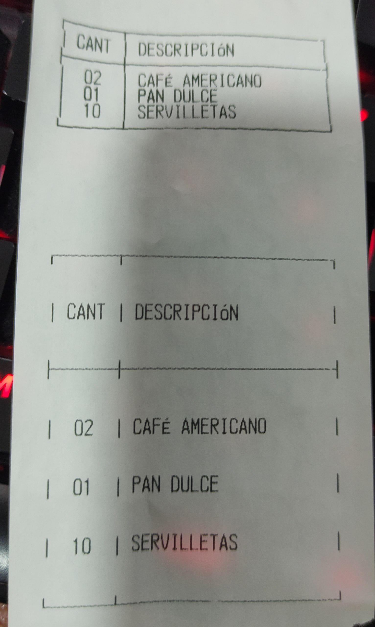 Tabla con caracteres ASCII complejos en impresora térmica