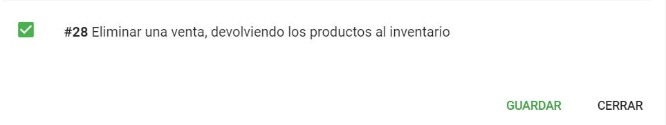 Permiso para eliminar una venta y devolver los productos en sistema de ventas gratis para Windows