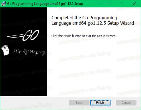 4 - Instalación de Go terminada