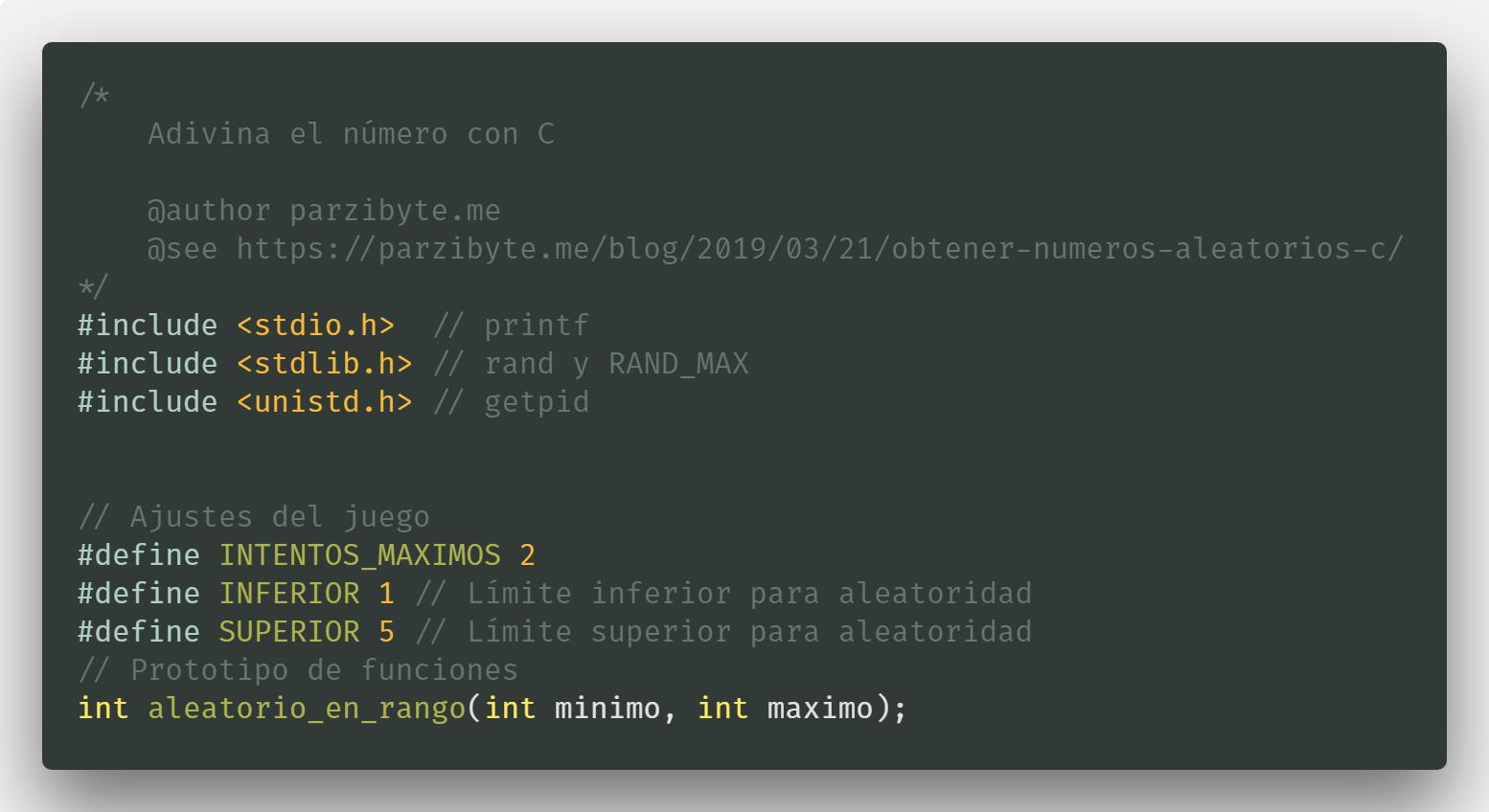 Adivinar número con ANSI C