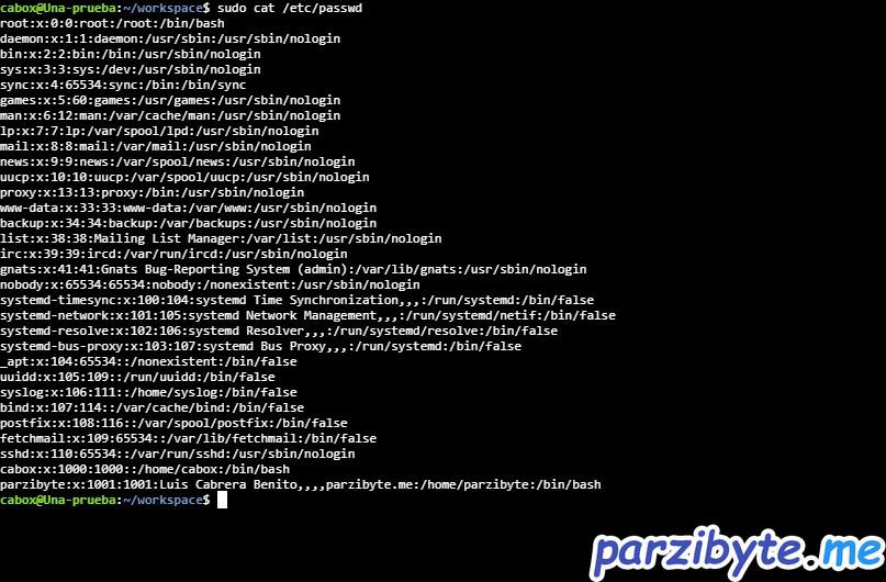 Obtener lista de usuarios en Linux Ubuntu