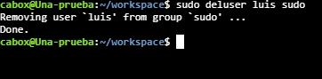 Quitar usuario del grupo sudo (eliminar privilegios de superusuario) en Linux Ubuntu