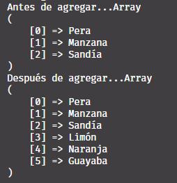 Agregar datos a arreglo en PHP