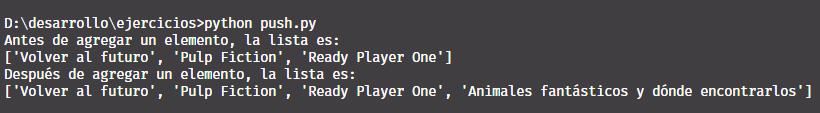 Agregar elemento a arreglo o lista en Python
