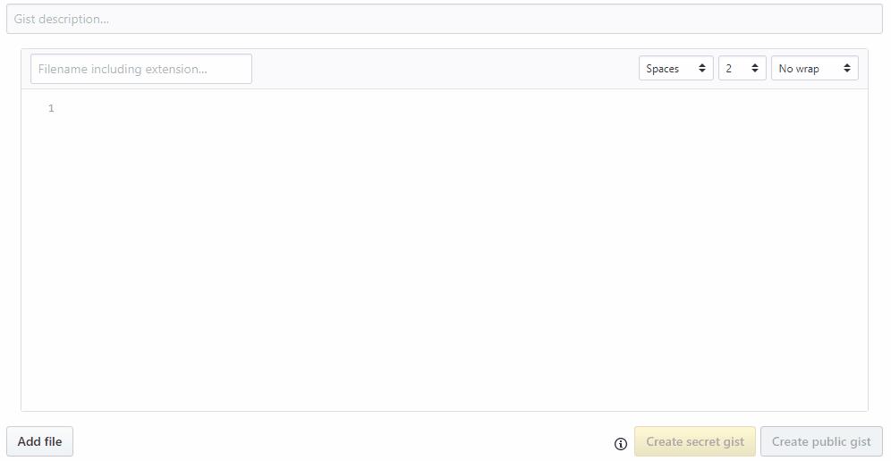 Crear un gist para compartir fragmentos de código