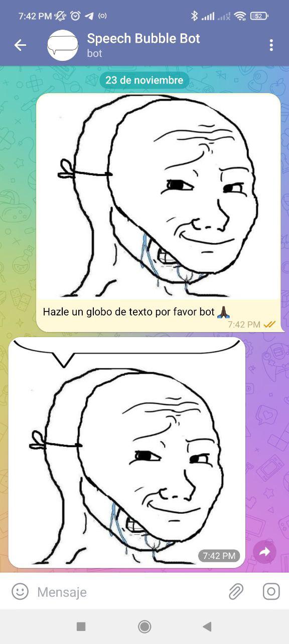 Bot de Telegram - Agregar globo de texto o bocadillo a imagen para memes