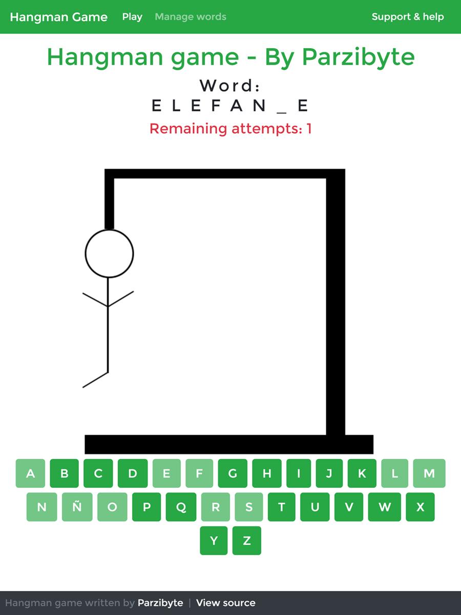 El ahorcado en JavaScript - Programación de juego