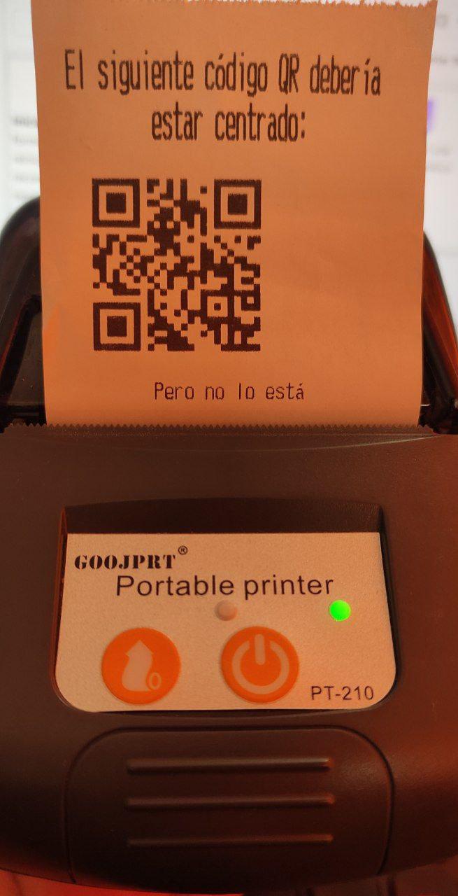 Imagen no respeta alineación en el centro, siempre aparece a la izquierda - Impresora térmica