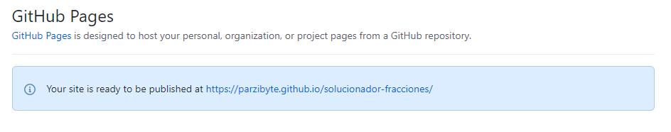 Página publicada y alojada en GitHub