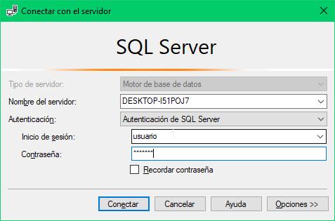 Conectar con el servidor