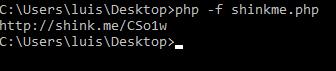 Acortado correctamente con API de Shinkme en PHP