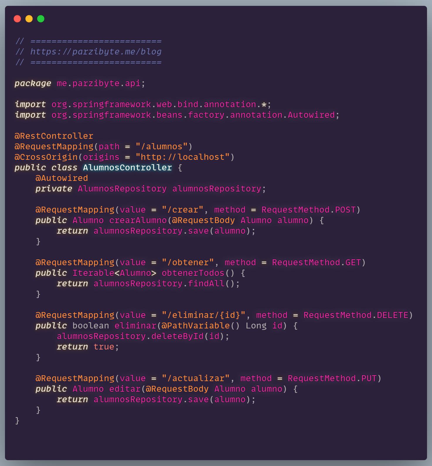 API REST en Spring Boot con MySQL