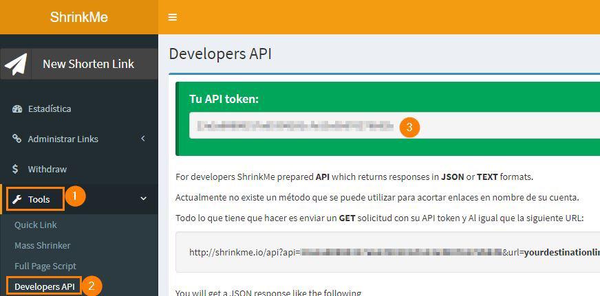 Ve a tu cuenta y obtén tu token para consumir la API