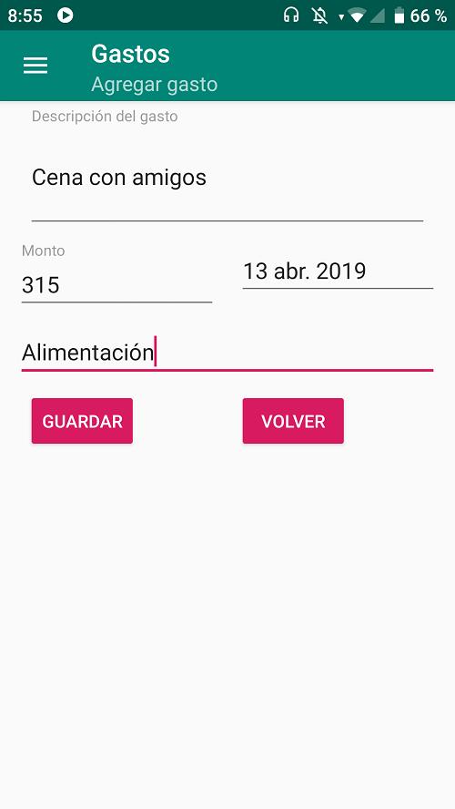Adminístrate - Registrar gasto