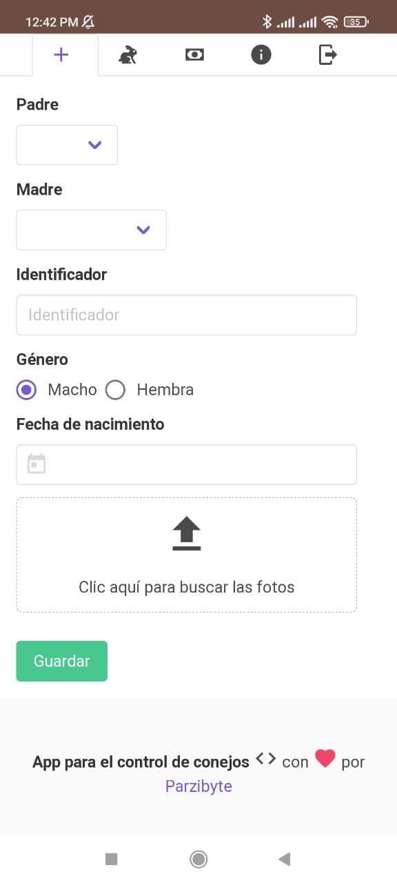 Gestionar conejos desde teléfono móvil con app para cunicultura