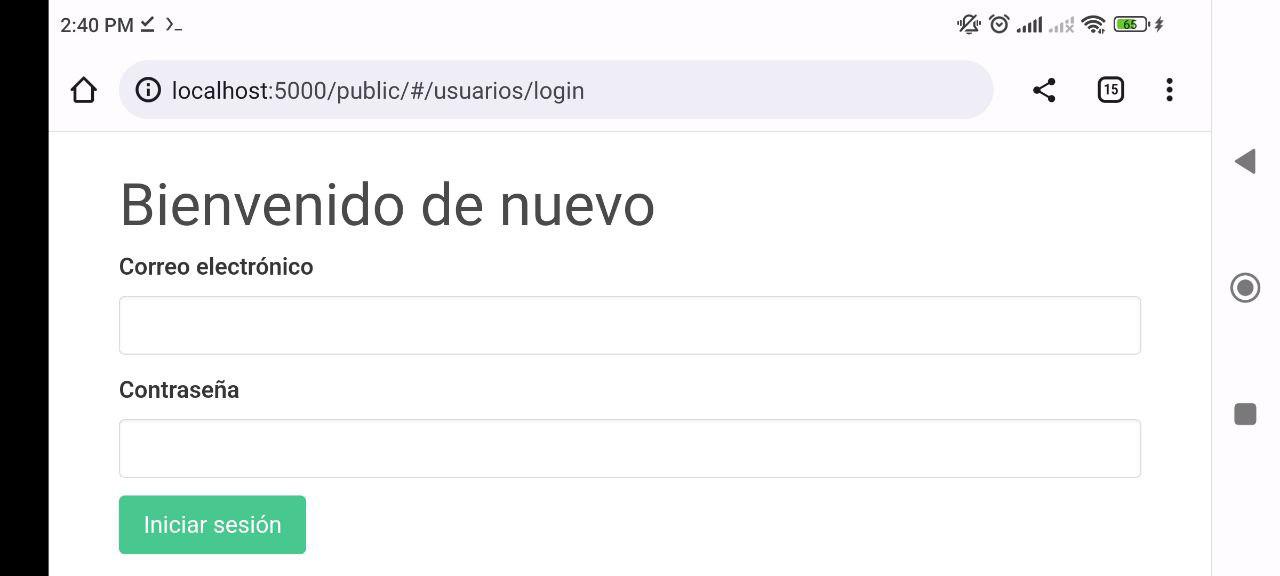 App para Restaurant en Android - Iniciar sesión