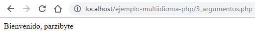 Mostrar mensaje en español con PHP