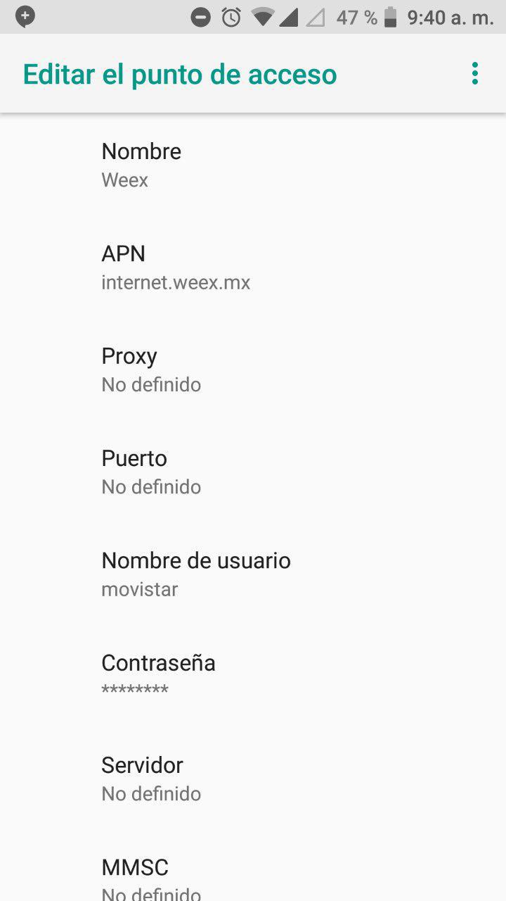 Captura 1 APN Weex