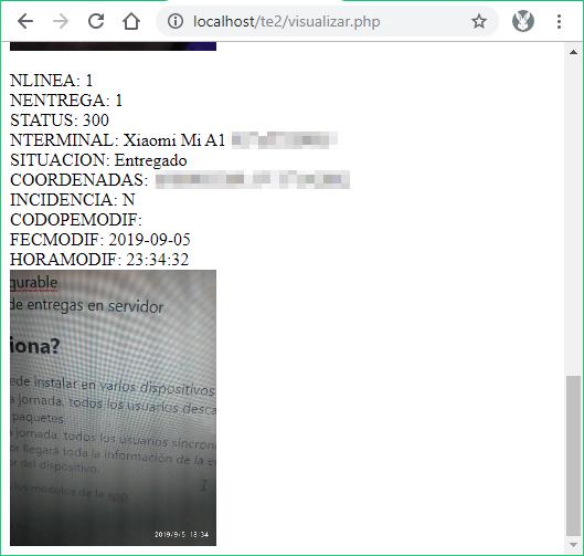 12 - Visualizar entrega enviada al servidor - App de entregas android