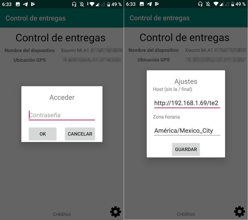 2 - Ajustes de la app de entregas