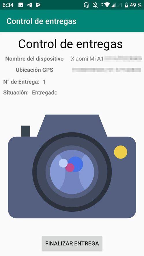 9 - Tomar foto de la entrega