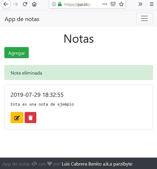 App de notas con PHP, MySQL, Bootstrap y Twig