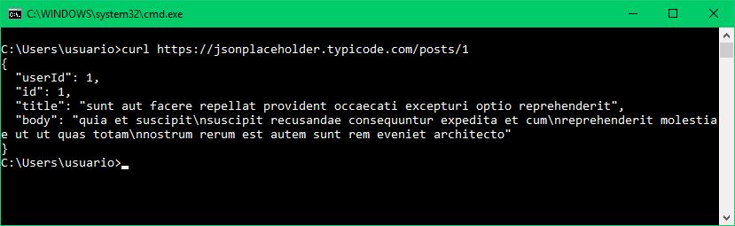Consumir JSON con curl