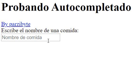Lanzar sugerencias conforme el usuario escribe en el input