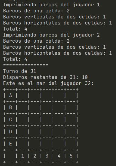 Imprimir tablero de batalla naval con Python