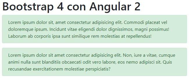Bootstrap 4 con Angular 2