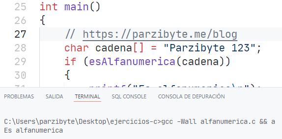 Saber si cadena es alfanumérica en C (tiene una letra y un número)