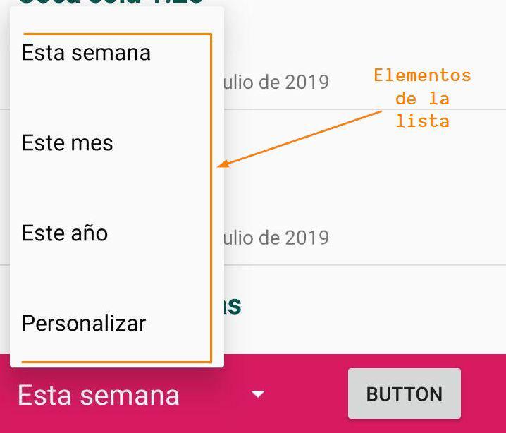 Personalizar color de elementos de Spinner en Android