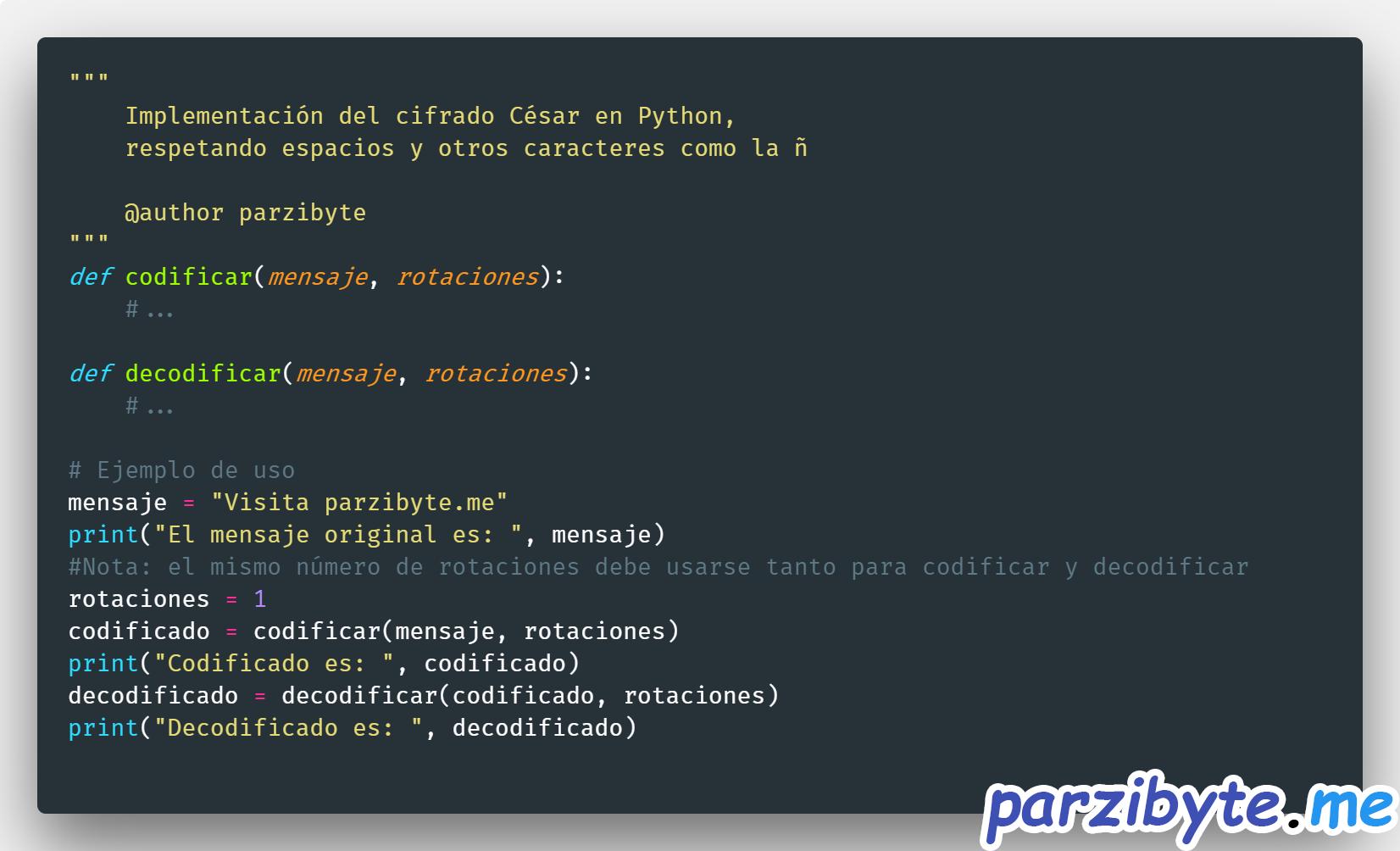 Cifrado césar en Python