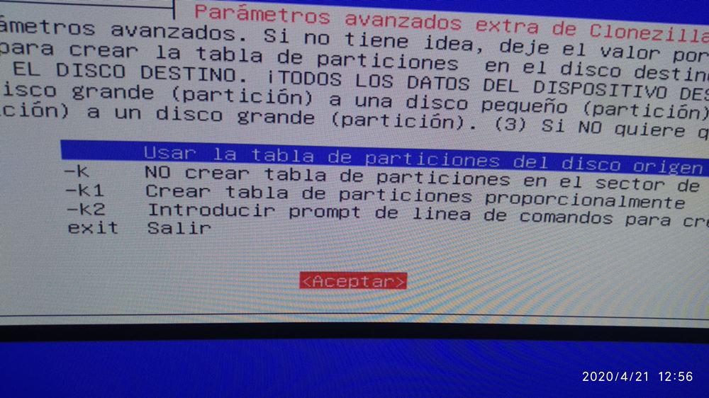 Tabla de particiones