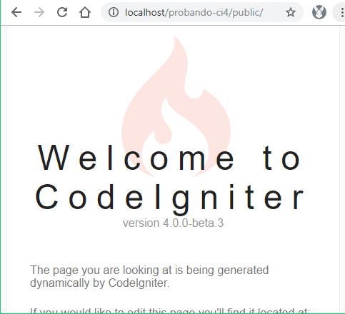 CodeIgniter 4 - Aplicación en navegador