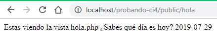 Vista de CodeIgniter 4