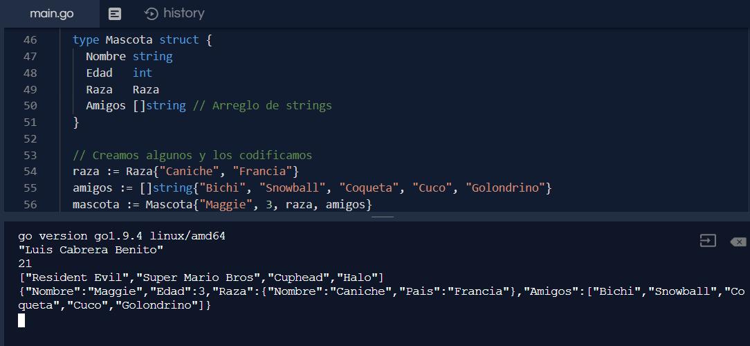 Codificar y decodificar JSON en Go con Marshal y Unmarshal