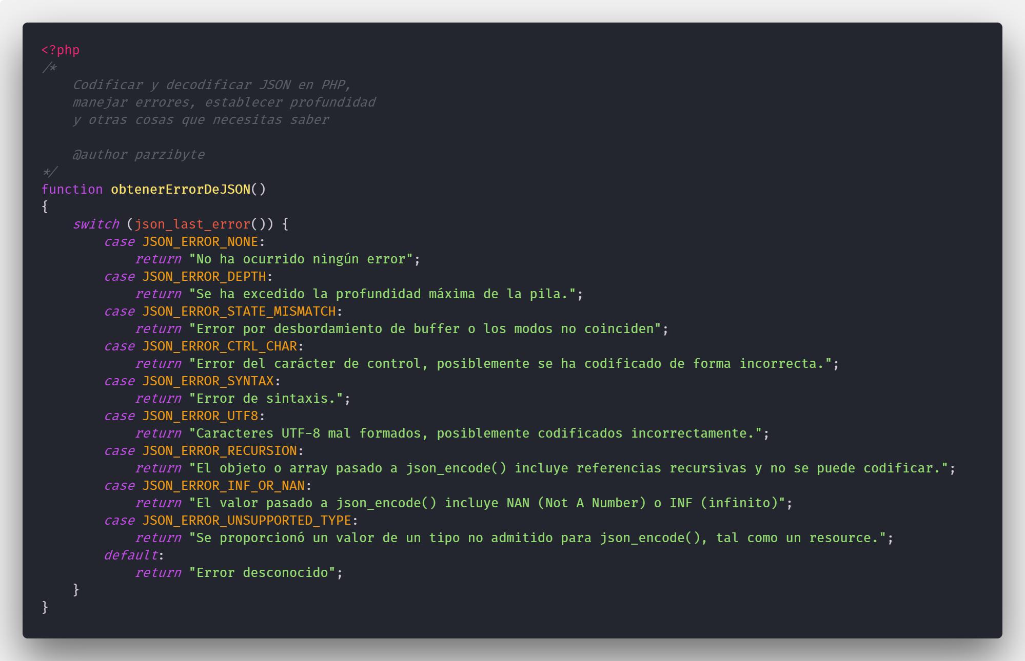 Trabajando con JSON en PHP