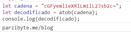 Decodificar base64 en JavaScript