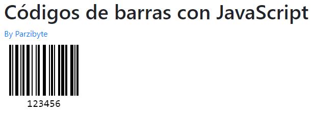Ejemplo de generación de código de barras sobre una imagen (elemento img)