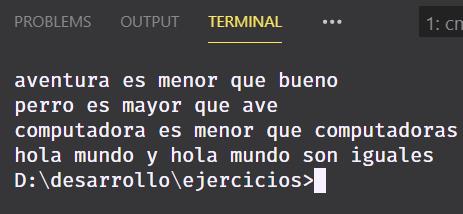 Comparar cadenas con strcmp