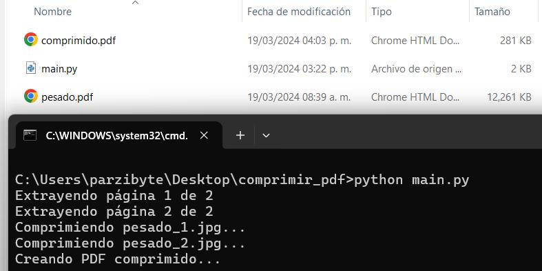 Reducir tamaño de PDF con Python - Comprimir