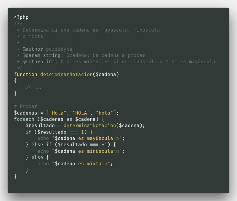 PHP - Determinar si cadena es minúscula, mayúscula o mixta